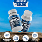 NAD + Resveratrol - Cápsulas de Reparación Celular Antienvejecimiento y Energía Extra (30 Cápsulas) - SuperHuman™