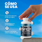 NAD + Resveratrol - Cápsulas de Reparación Celular Antienvejecimiento y Energía Extra (30 Cápsulas) - SuperHuman™