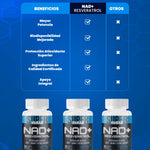 NAD + Resveratrol - Cápsulas de Reparación Celular Antienvejecimiento y Energía Extra (30 Cápsulas) - SuperHuman™