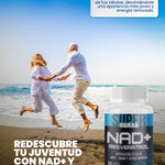 NAD + Resveratrol - Cápsulas de Reparación Celular Antienvejecimiento y Energía Extra (30 Cápsulas) - SuperHuman™