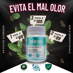 DEOS - DESODORANTE INTERNO NATURAL DILE ADIOS A LOS MALOS OLORES 100% EFECTIVO