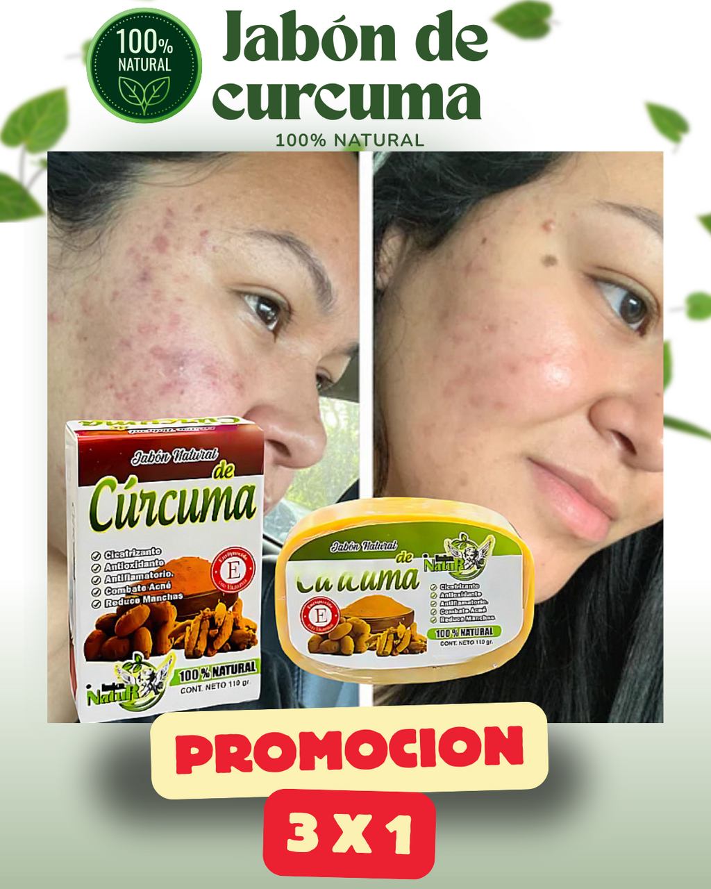 JABÓN DE CÚRCUMA 100% NATURAL